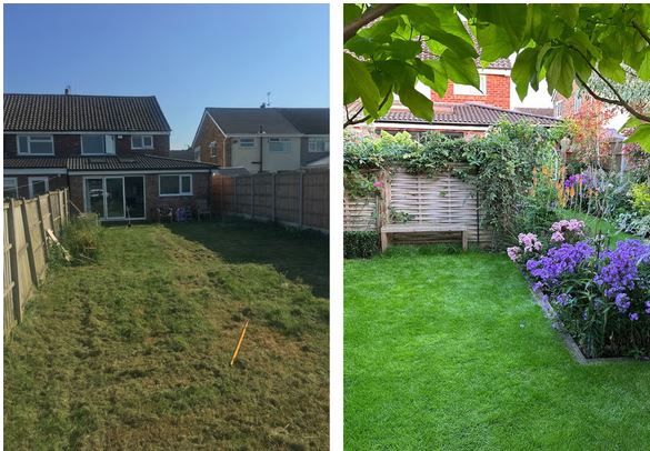 Before and After Garden Work